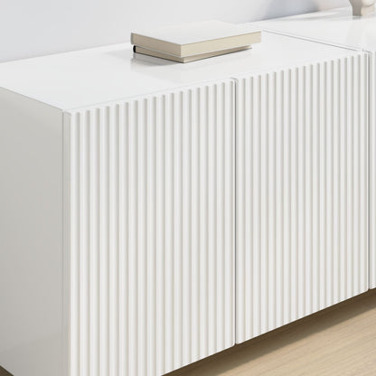 Tv Wall Cabinet 59,5 X 31 X 40 Cm Vysoce Lesklá Bílá