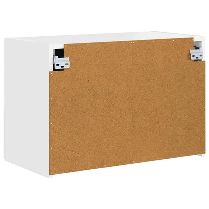 Tv Wall Cabinet 59,5 X 31 X 40 Cm Vysoce Lesklá Bílá