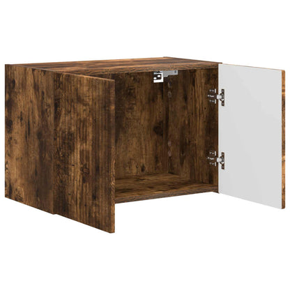 Tv Wall Cabinet 59,5 X 31 X 40 Cm Kouřový Dub Kompozitní Dřevo
