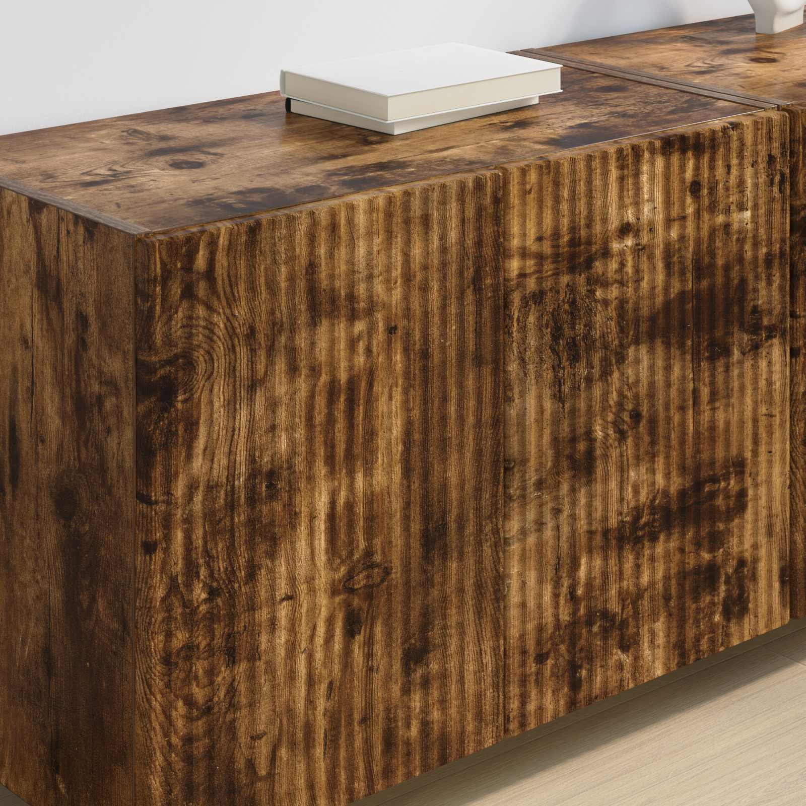Tv Wall Cabinet 2 Pcs Kouřový Dub Kompozitní Dřevo