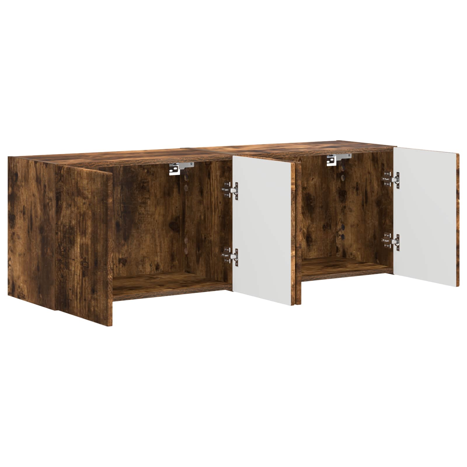 Tv Wall Cabinet 2 Pcs Kouřový Dub Kompozitní Dřevo