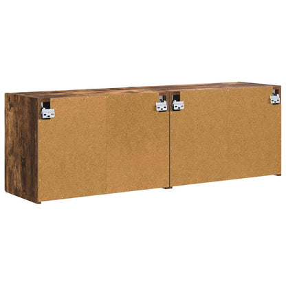 Tv Wall Cabinet 2 Pcs Kouřový Dub Kompozitní Dřevo