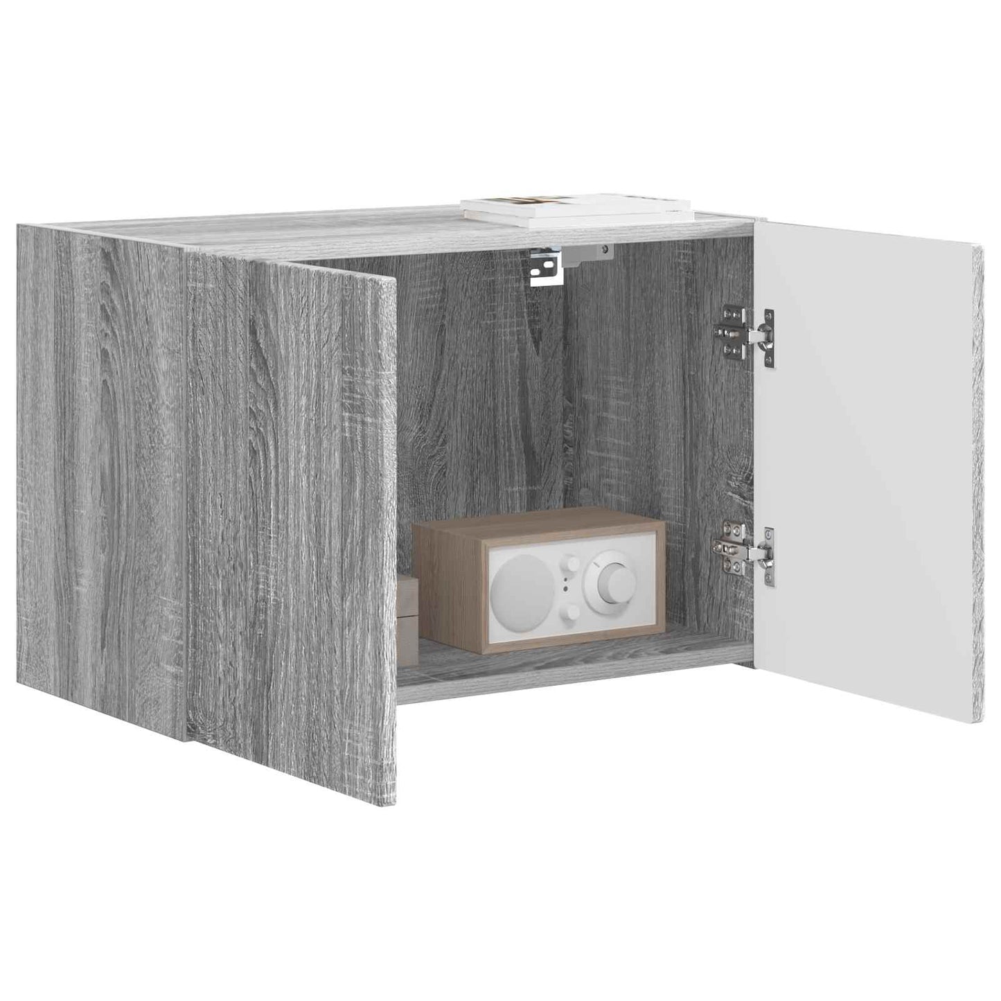 Tv Wall Cabinet 59,5 X 31 X 40 Cm Šedá Sonoma Kompozitní Dřevo