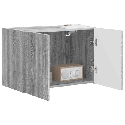 Tv Wall Cabinet 59,5 X 31 X 40 Cm Šedá Sonoma Kompozitní Dřevo