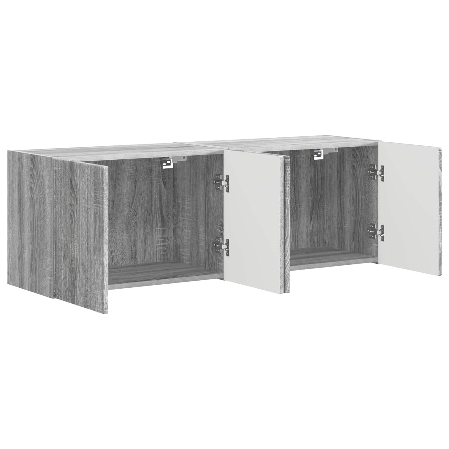 Tv Wall Cabinet 2 Pcs Šedá Sonoma Kompozitní Dřevo
