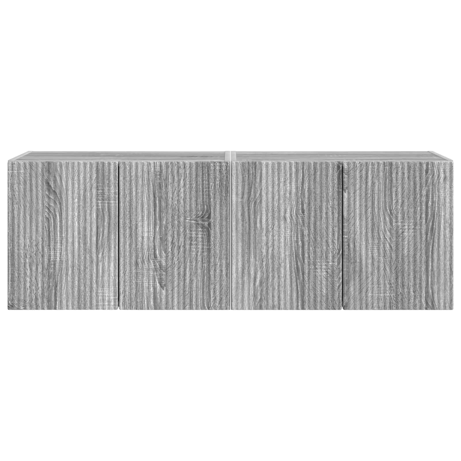 Tv Wall Cabinet 2 Pcs Šedá Sonoma Kompozitní Dřevo