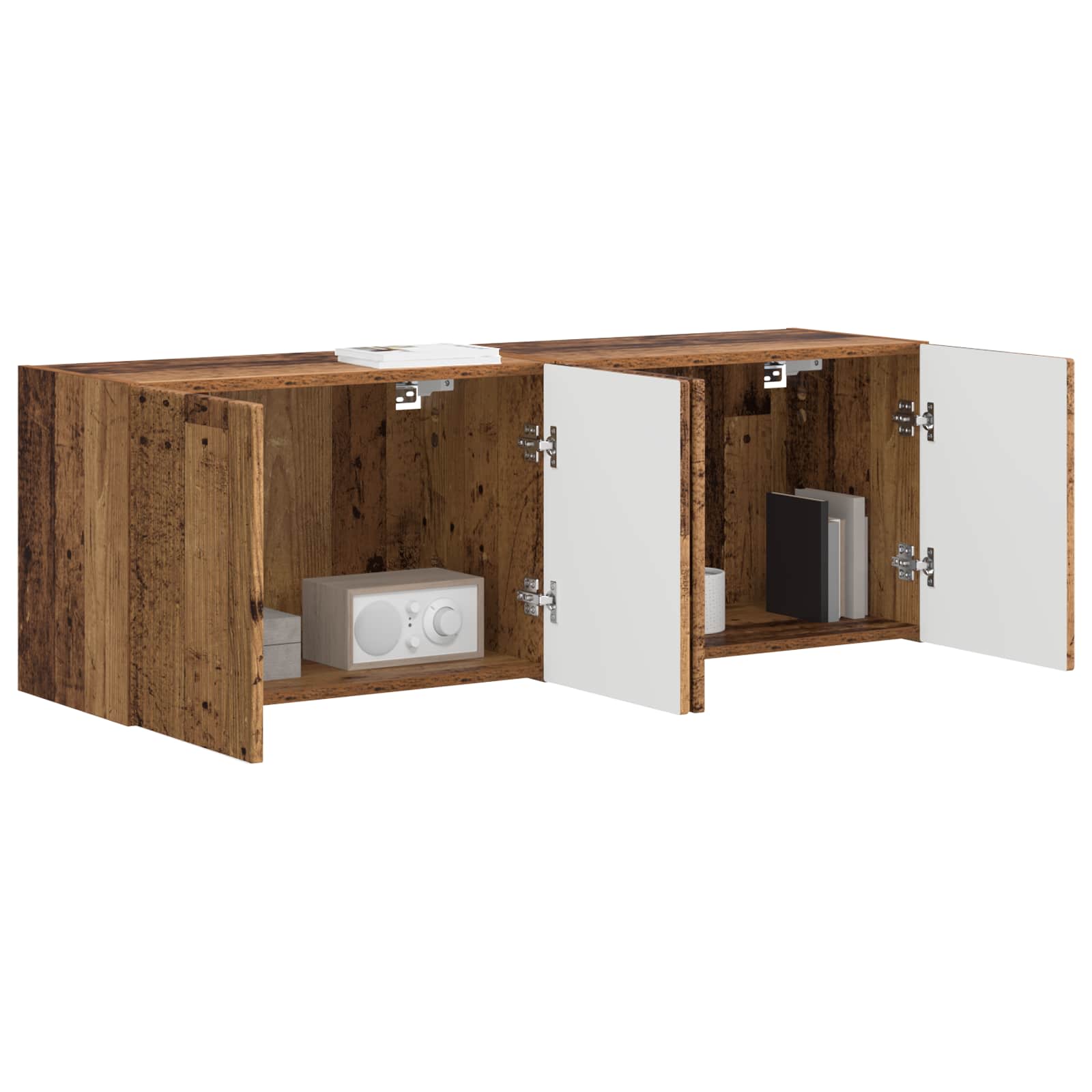 Tv Wall Cabinet 2 Pcs Staré Dřevo Kompozitní Dřevo