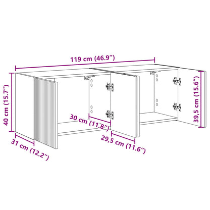 Tv Wall Cabinet 2 Pcs Staré Dřevo Kompozitní Dřevo