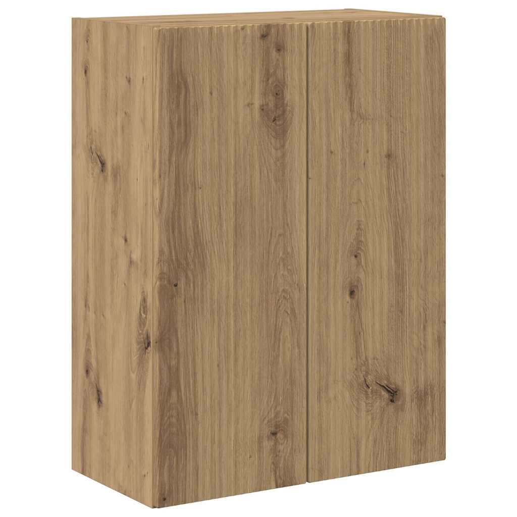 Tv Wall Cabinet 59,5 X 31 X 60 Cm Bílá Kompozitní Dřevo