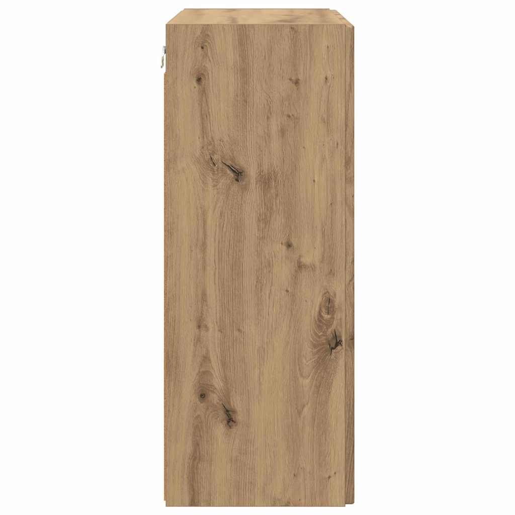 Tv Wall Cabinet 59,5 X 31 X 60 Cm Bílá Kompozitní Dřevo