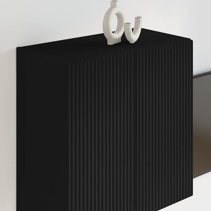 Tv Wall Cabinet 59,5 X 31 X 60 Cm Černá Kompozitní Dřevo
