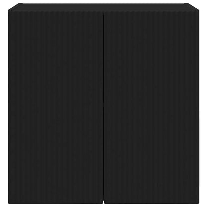 Tv Wall Cabinet 59,5 X 31 X 60 Cm Černá Kompozitní Dřevo