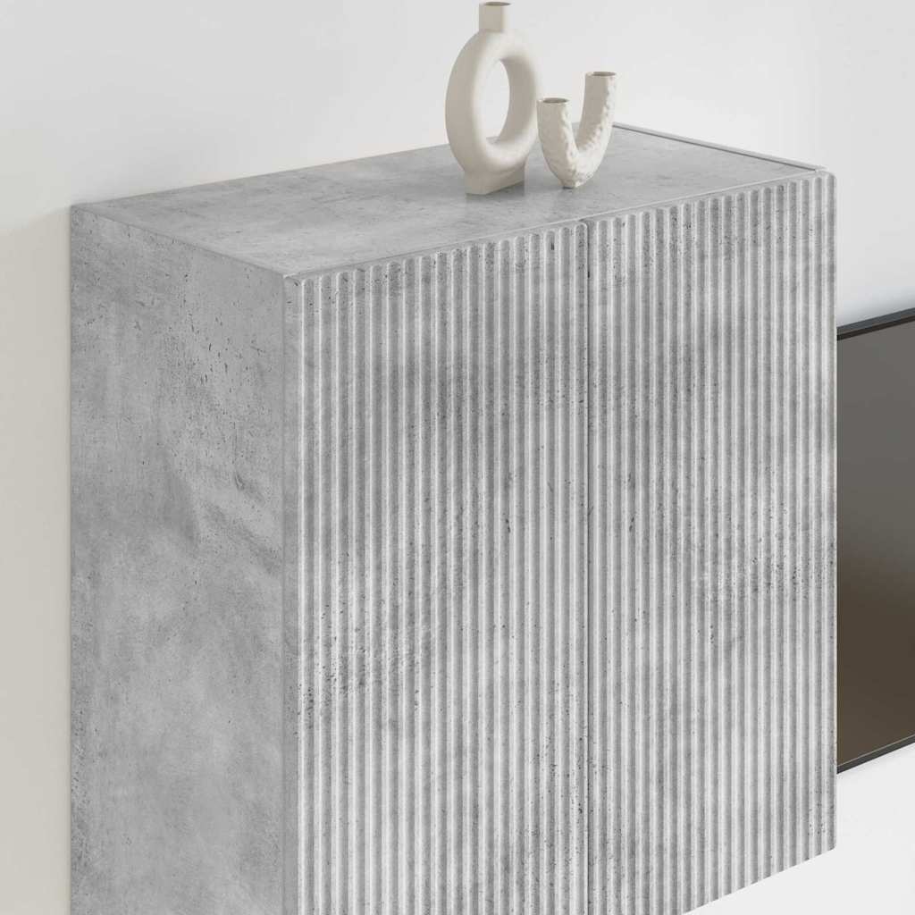 Tv Wall Cabinet 59,5 X 31 X 60 Cm Betonově Šedá