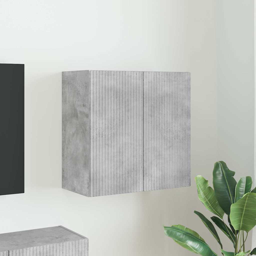Tv Wall Cabinet 59,5 X 31 X 60 Cm Betonově Šedá