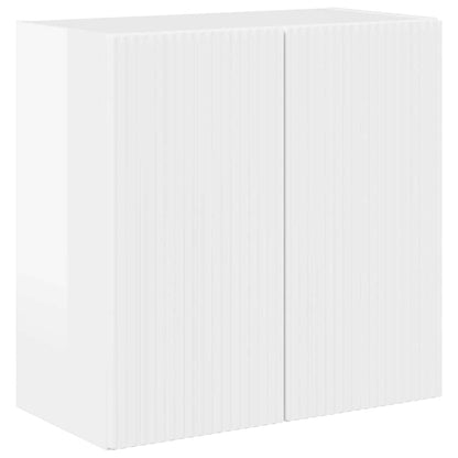 Tv Wall Cabinet 59,5 X 31 X 60 Cm Vysoce Lesklá Bílá