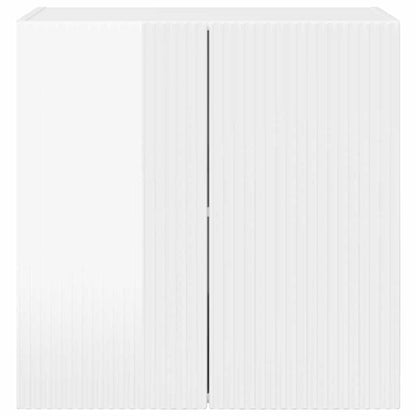 Tv Wall Cabinet 59,5 X 31 X 60 Cm Vysoce Lesklá Bílá