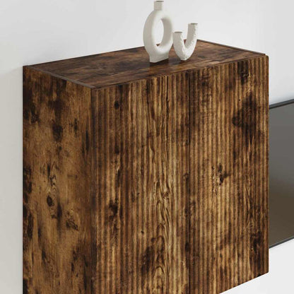 Tv Wall Cabinet 59,5 X 31 X 60 Cm Kouřový Dub Kompozitní Dřevo