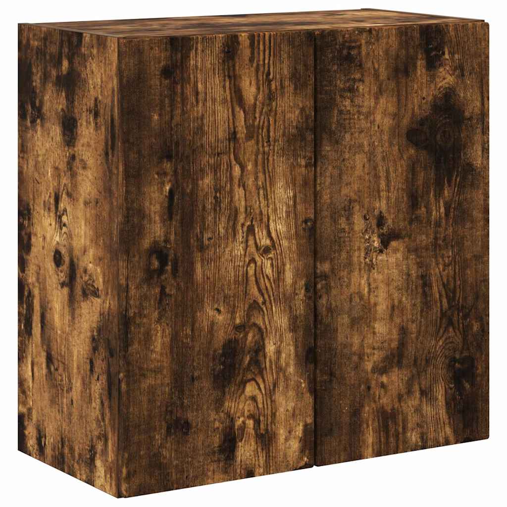 Tv Wall Cabinet 59,5 X 31 X 60 Cm Kouřový Dub Kompozitní Dřevo