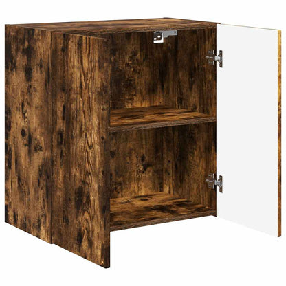 Tv Wall Cabinet 59,5 X 31 X 60 Cm Kouřový Dub Kompozitní Dřevo