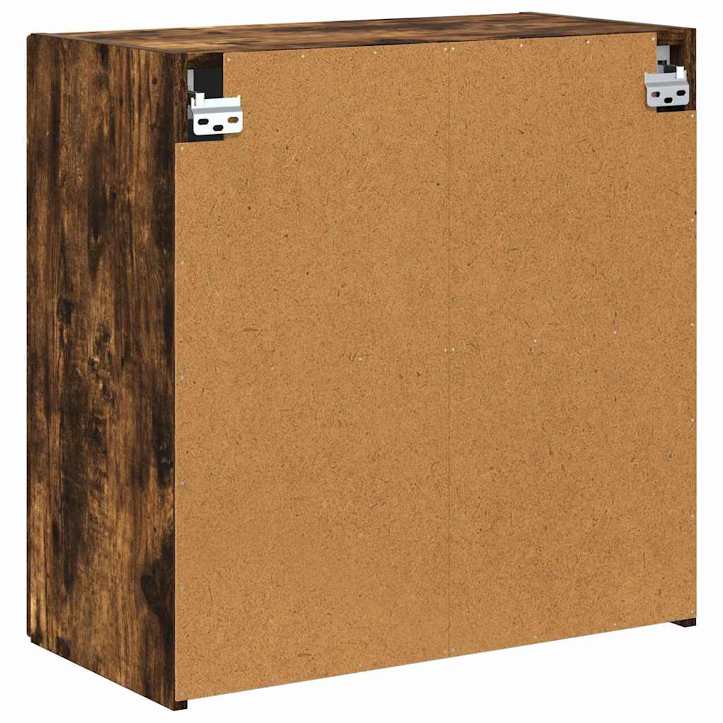 Tv Wall Cabinet 59,5 X 31 X 60 Cm Kouřový Dub Kompozitní Dřevo