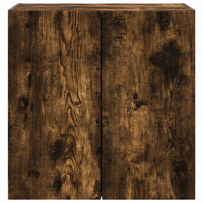 Tv Wall Cabinet 59,5 X 31 X 60 Cm Kouřový Dub Kompozitní Dřevo