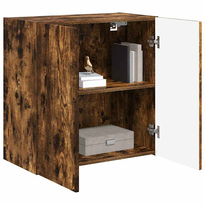 Tv Wall Cabinet 59,5 X 31 X 60 Cm Kouřový Dub Kompozitní Dřevo