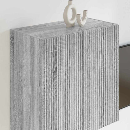 Tv Wall Cabinet 59,5 X 31 X 60 Cm Šedá Sonoma Kompozitní Dřevo