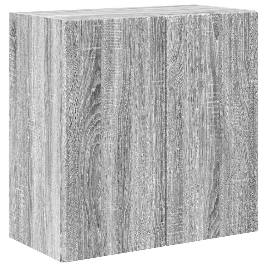 Tv Wall Cabinet 59,5 X 31 X 60 Cm Šedá Sonoma Kompozitní Dřevo