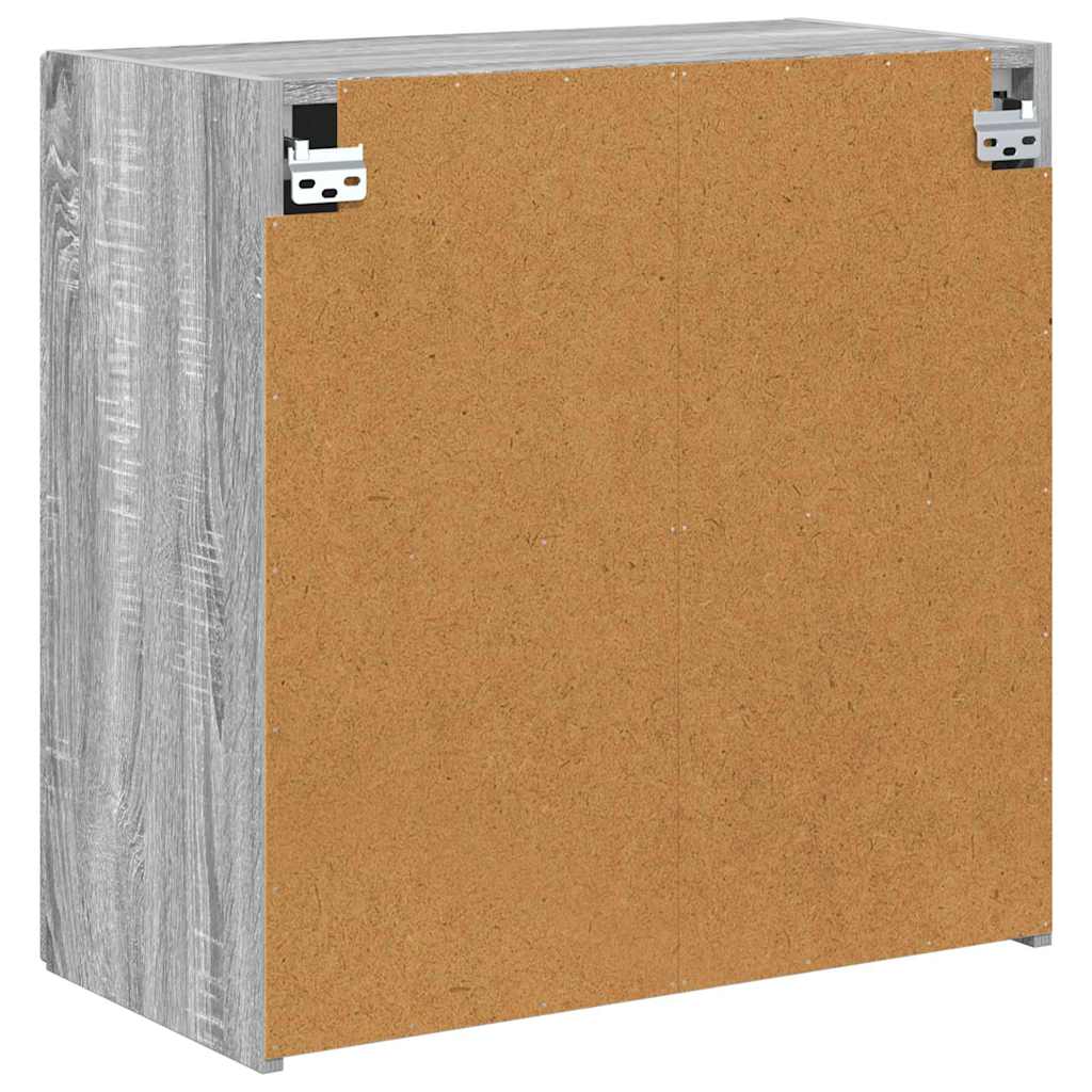 Tv Wall Cabinet 59,5 X 31 X 60 Cm Šedá Sonoma Kompozitní Dřevo