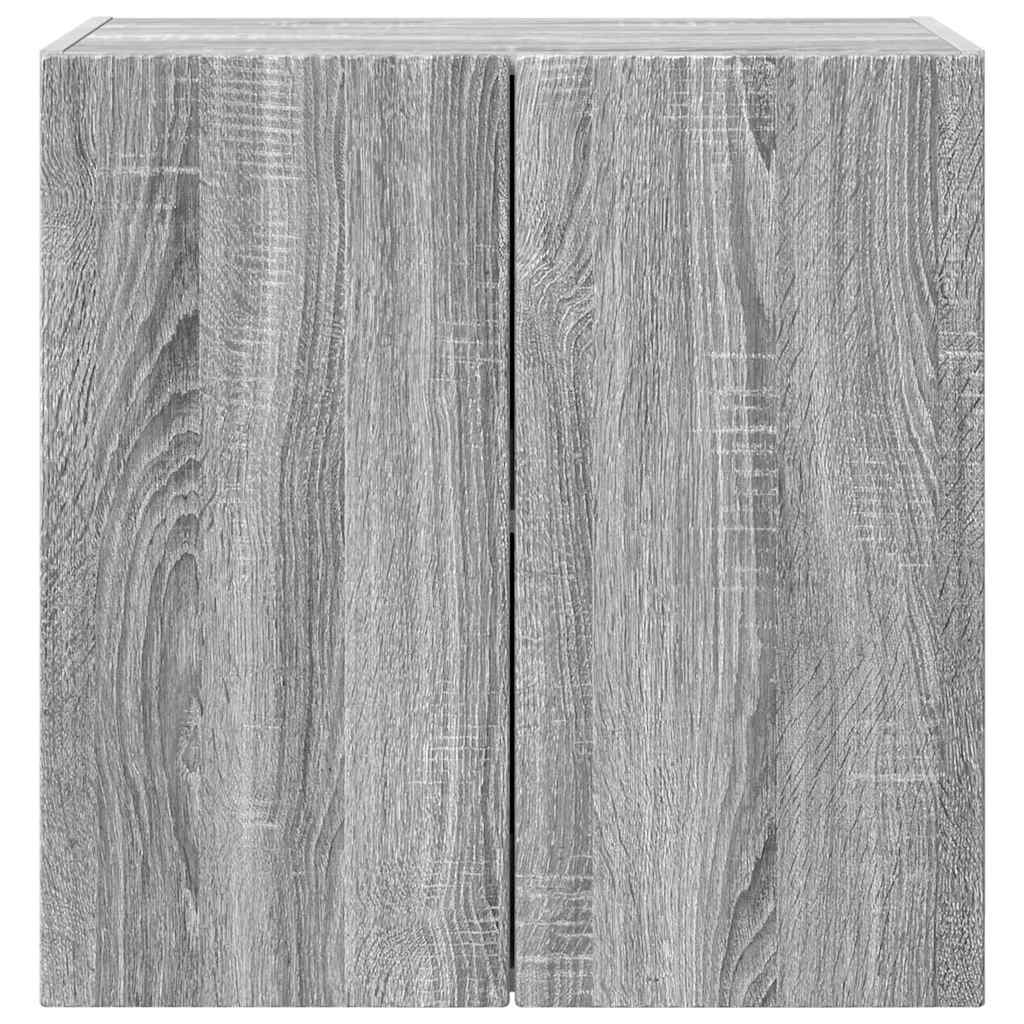 Tv Wall Cabinet 59,5 X 31 X 60 Cm Šedá Sonoma Kompozitní Dřevo
