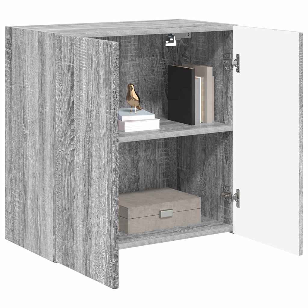 Tv Wall Cabinet 59,5 X 31 X 60 Cm Šedá Sonoma Kompozitní Dřevo