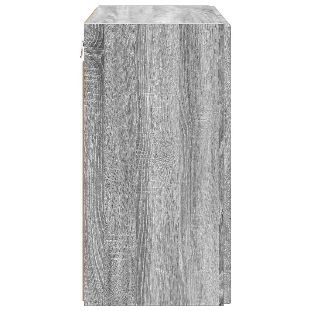 Tv Wall Cabinet 59,5 X 31 X 60 Cm Šedá Sonoma Kompozitní Dřevo