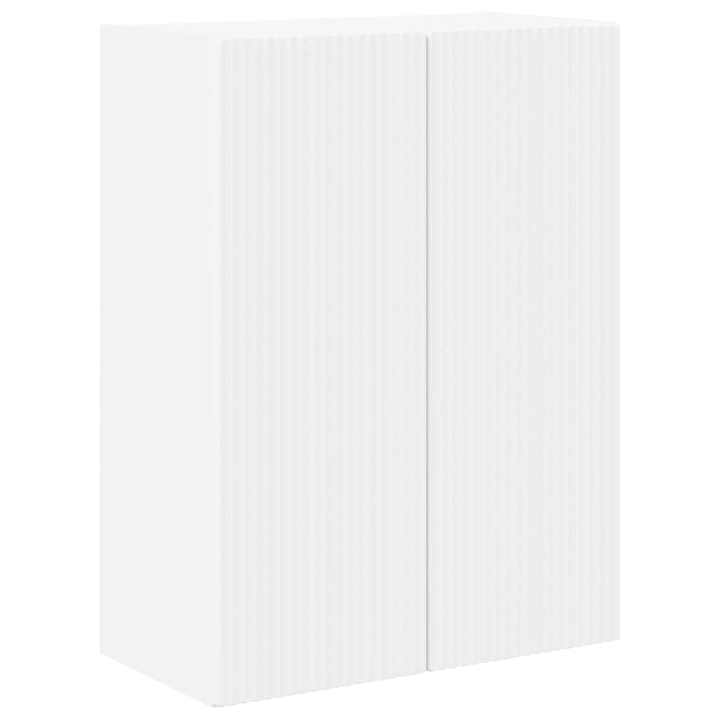 Tv Wall Cabinet 59,5 X 31 X 80 Cm Bílá Kompozitní Dřevo