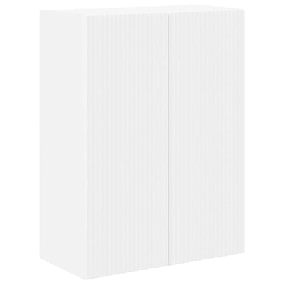 Tv Wall Cabinet 59,5 X 31 X 80 Cm Bílá Kompozitní Dřevo