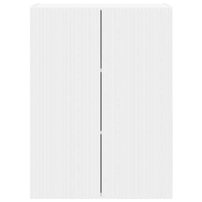 Tv Wall Cabinet 59,5 X 31 X 80 Cm Bílá Kompozitní Dřevo