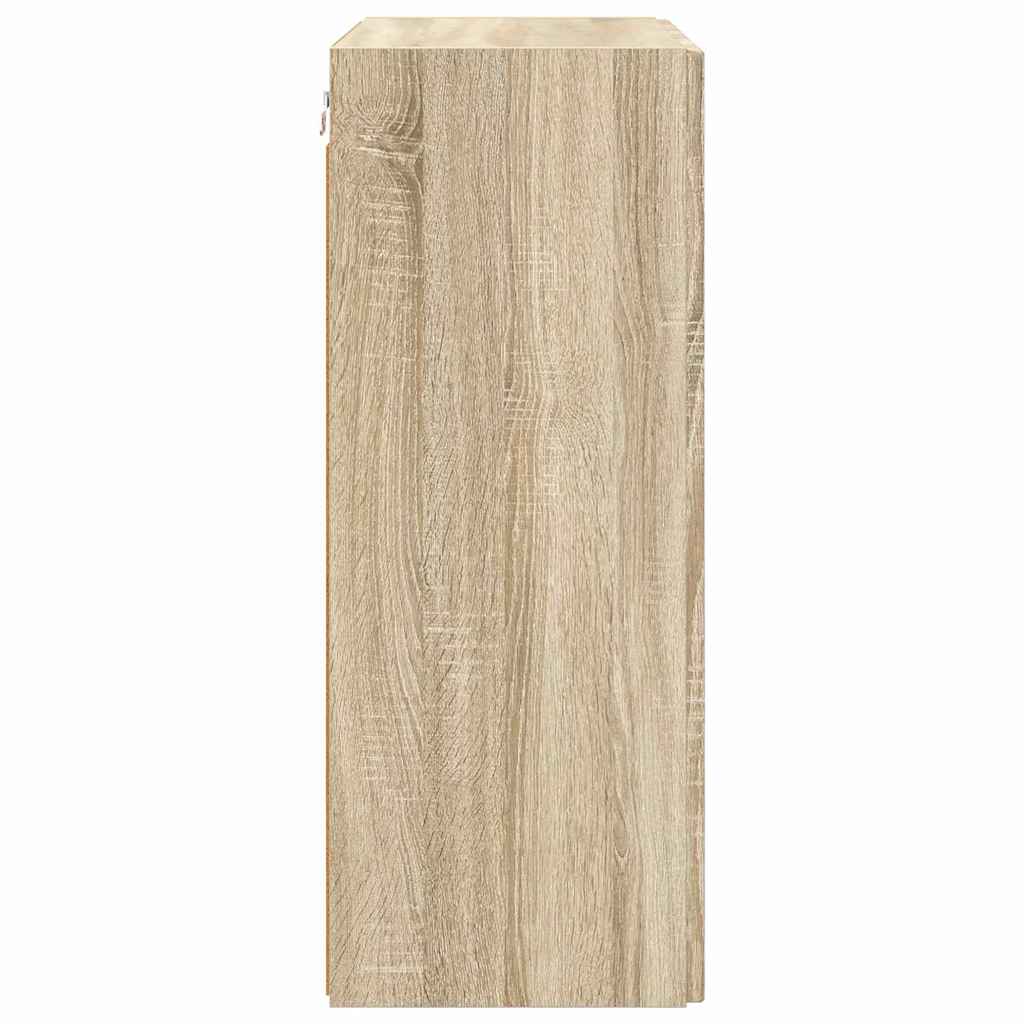 Tv Wall Cabinet 59,5 X 31 X 80 Cm Sonoma Dub Kompozitní Dřevo