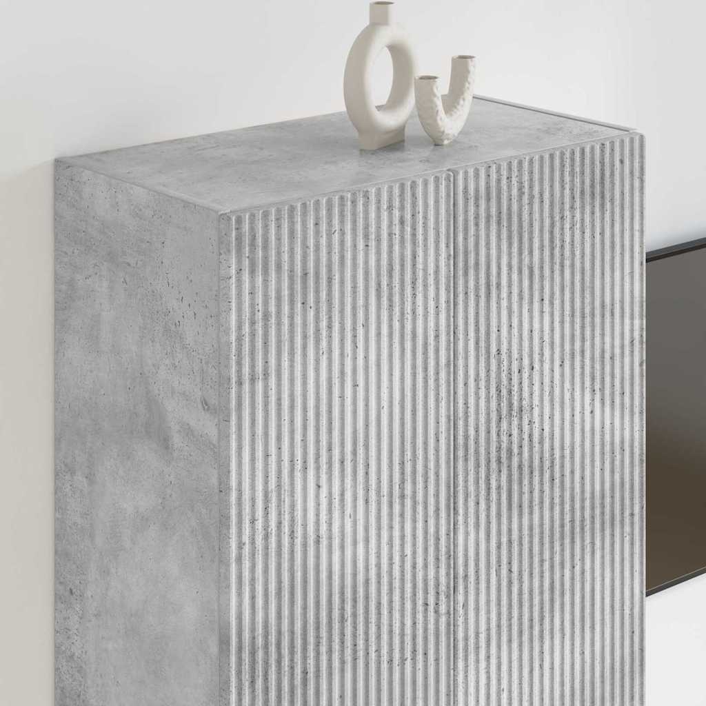 Tv Wall Cabinet 59,5 X 31 X 80 Cm Betonově Šedá