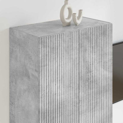 Tv Wall Cabinet 59,5 X 31 X 80 Cm Betonově Šedá