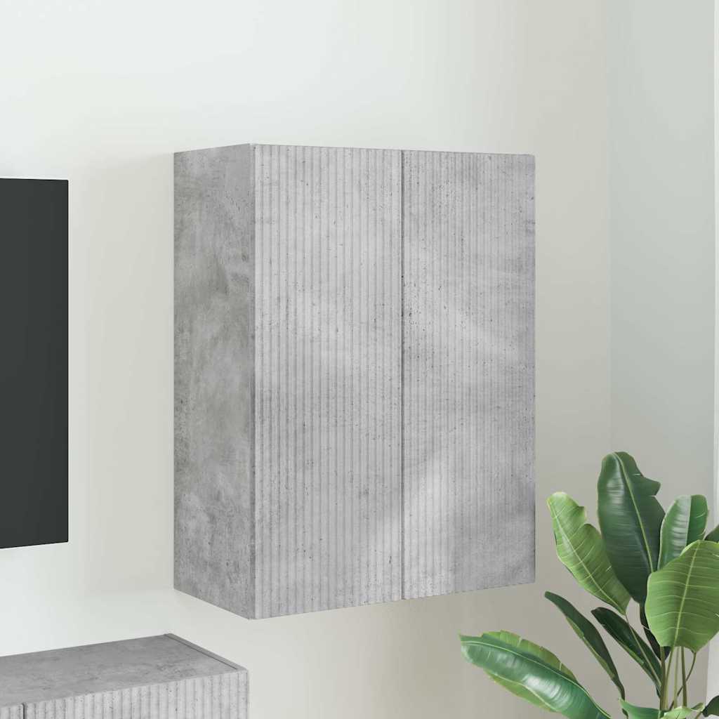 Tv Wall Cabinet 59,5 X 31 X 80 Cm Betonově Šedá