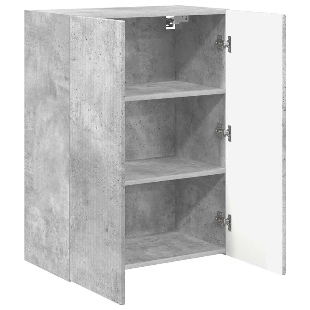 Tv Wall Cabinet 59,5 X 31 X 80 Cm Betonově Šedá