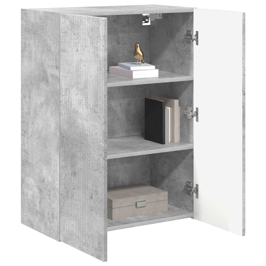 Tv Wall Cabinet 59,5 X 31 X 80 Cm Betonově Šedá