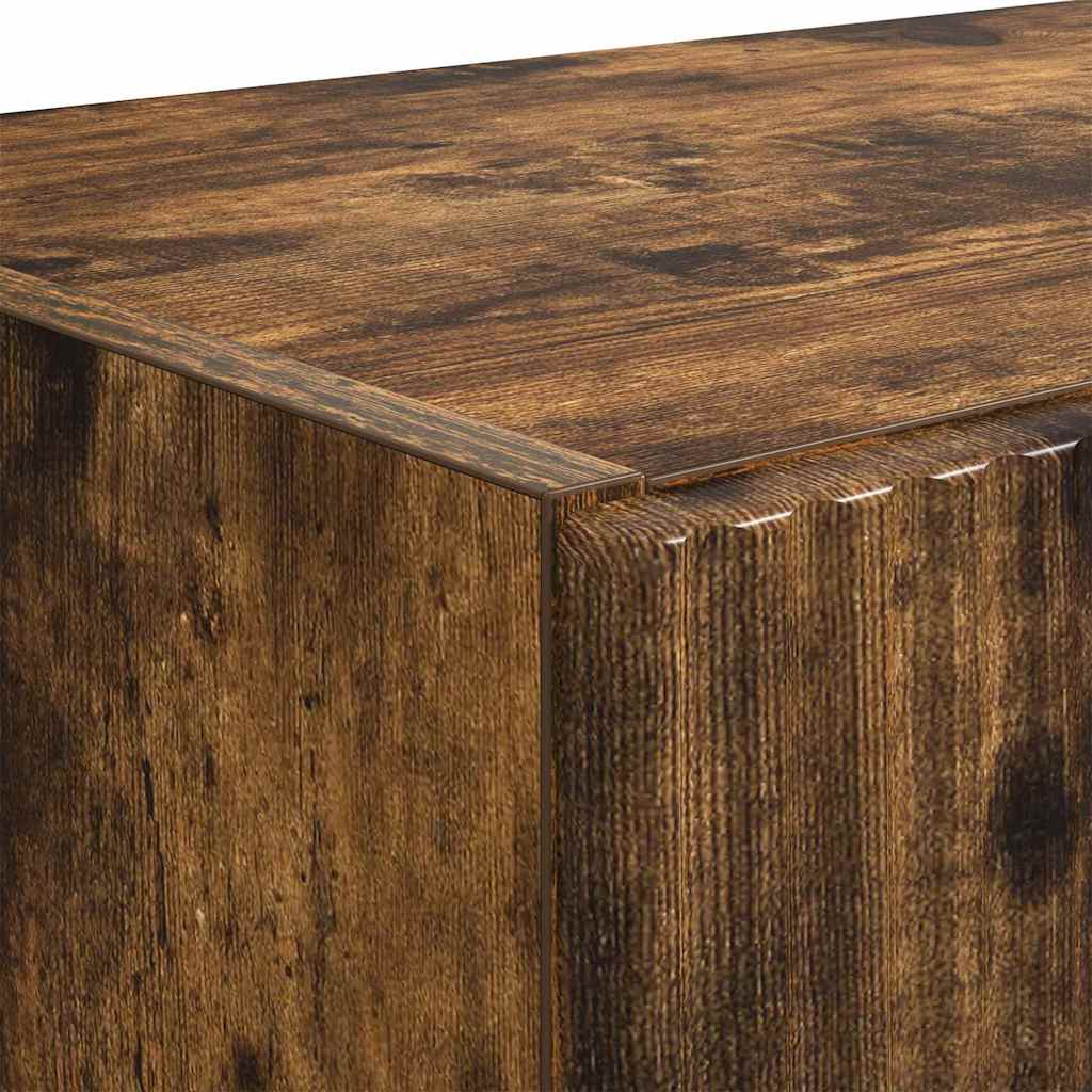 Tv Wall Cabinet 59,5 X 31 X 80 Cm Kouřový Dub Kompozitní Dřevo