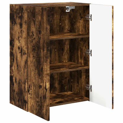 Tv Wall Cabinet 59,5 X 31 X 80 Cm Kouřový Dub Kompozitní Dřevo