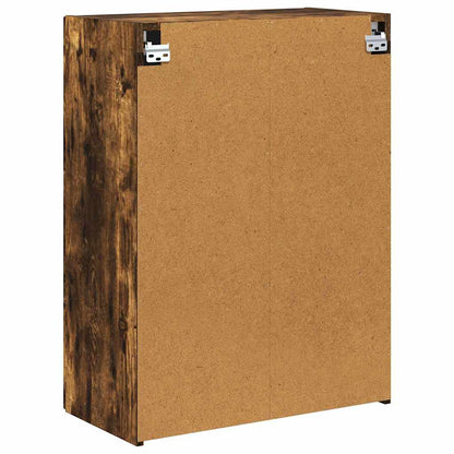 Tv Wall Cabinet 59,5 X 31 X 80 Cm Kouřový Dub Kompozitní Dřevo