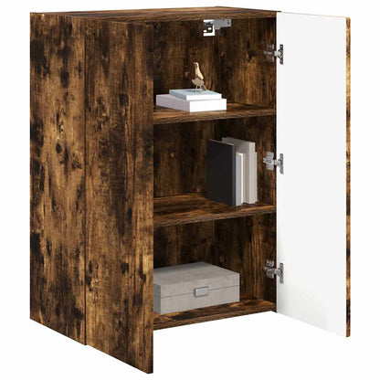 Tv Wall Cabinet 59,5 X 31 X 80 Cm Kouřový Dub Kompozitní Dřevo