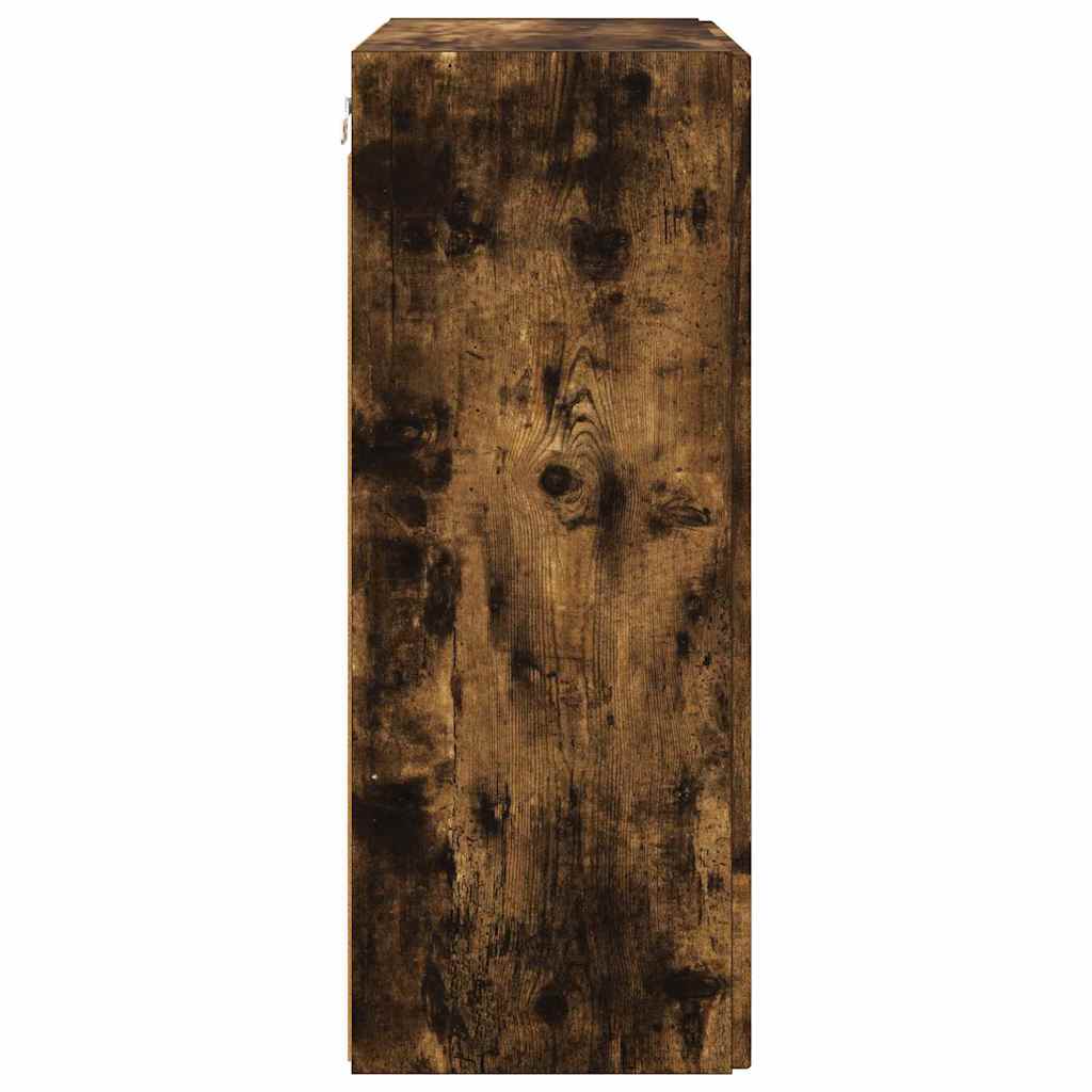 Tv Wall Cabinet 59,5 X 31 X 80 Cm Kouřový Dub Kompozitní Dřevo