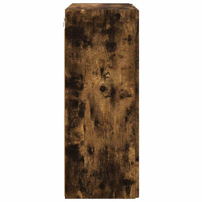 Tv Wall Cabinet 59,5 X 31 X 80 Cm Kouřový Dub Kompozitní Dřevo