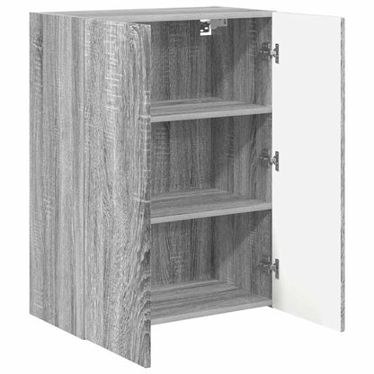 Tv Wall Cabinet 59,5 X 31 X 80 Cm Šedá Sonoma Kompozitní Dřevo