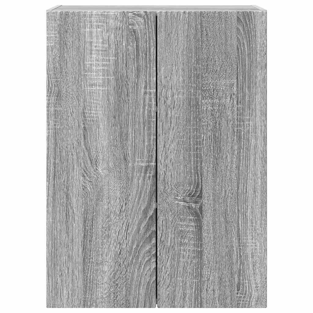 Tv Wall Cabinet 59,5 X 31 X 80 Cm Šedá Sonoma Kompozitní Dřevo