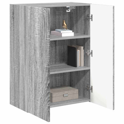 Tv Wall Cabinet 59,5 X 31 X 80 Cm Šedá Sonoma Kompozitní Dřevo